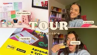 TOUR PELO ESCRIT&Oacute;RIO | papelaria, livros e organiza&ccedil;&atilde;o ✨
