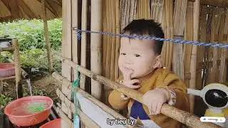 Single mother Eating Fresh Homemade Meal on a Bamboo Porch 🍲🌿 || Ly tieu Ly