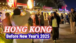 A Night Walk Before New Year's 2025 | West Kowloon Hong Kong Walking Tour