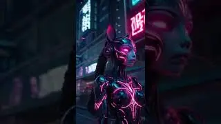 Cyber Cat Queen 👑 | Neon Nights in Futuristic Tokyo #CyberpunkAesthetic#AIArtFuture #AI