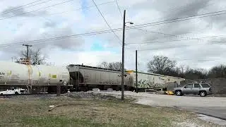 Eastbound Norfolk Southern Mixed Freight Train Downtown Leighton Alabama Sunday December 28th 2025. 