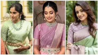Latest High Neck Blouse Designs for  Silk Saree 2025|| Latest Boat Neck Designs||#High Neck Blouses