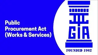 Public Procurement Act Works & Services