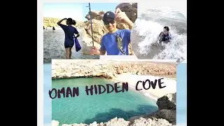 FISHING IN OMAN BEACH -- hidden cove, SUR, Oman