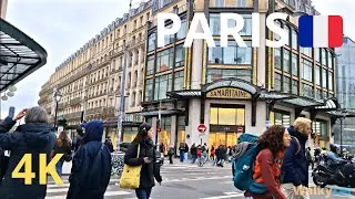 Paris, France - Walking tour in the famous Rue Rivoli - 4K