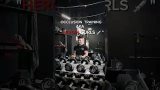BLOOD FLOW RESTRICTION for hypertrophy #shorts #armday #curls #biceps #gym #motivation #fitness