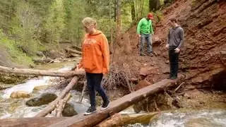 Grotto falls, waterfall Trail hike, Nebo loop Payson Utah.