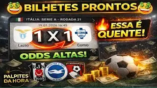 PALPITES DE FUTEBOL PARA HOJE 19 01 2026 SEGUNDA-FEIRA COM BILHETES PRONTOS| Palpites da hora