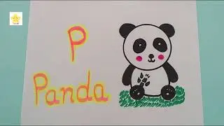 P for Panda 🐼 | Letter P & Panda Drawing for Kids | Little Star 🌟