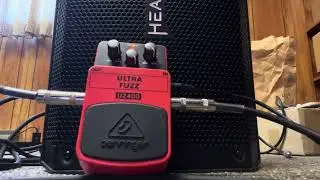 Behringer UZ400 Ultra Fuzz guitar pedal Schecter Omen Elite-7