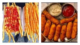 Bacon wrapped elote hotdog from Dirt Dog 🥓🌭 | Subscribe For More |