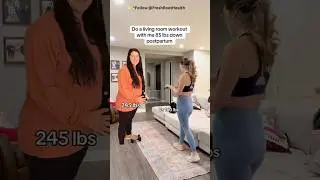 &ldquo;85 lbs Down Postpartum 💪 Living Room Workout to Tone & Burn Fat | Beginner Friendly! #weightloss