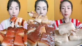 Eating Challenge: Eating pork braised pork belly beef 🍖🍖🍖#mukbang #pork #belly #food 