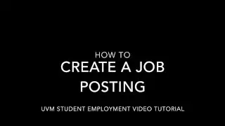 How to create a job posting