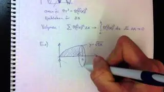 Rotationsvolym runt x-axeln