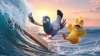 Batakh Or Kabootar Ki Kahani | Duck and Pigeon Story #moralstories #hindikahanian #animation 