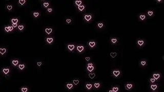 Flying Heart Abstract Animation Background - Pink Heart Screensaver - Animated Heart Pink Background