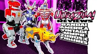 BANDAI AMERICA VINTAGE MMPR T-REX & SABERTOOTH TIGER ZORDS, LORD ZED, & HORNITOR | Review 2325