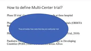 Muticentre trials