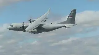 Serbian Air Force CASA 295W 29502 Insane wing wave departing RIAT2024