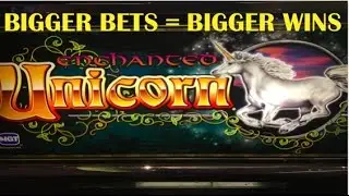 HUGE WINS on my Favorite Game!  JACKPOT HANDPAY on ENCHANTED UNICORN! Live play and big wins!