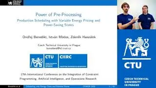 CPAIOR 2020 | Best student paper | Production Scheduling with Variable Energy Pricing