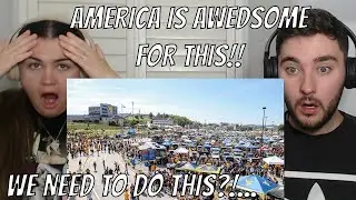 Brits React to Europeans First ever Tailgate Party in AMERICA
