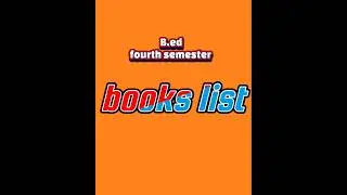 B.ed fourth semester books list #bedsemester  #bedexams