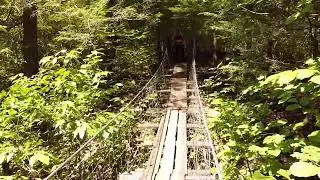 Suspension Bridge at Green Gorge park #chattanooga #drone 