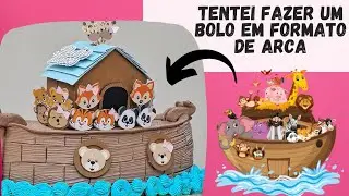 BOLO EM FORMATO DE ARCA- TEMA ARCA DE NOÉ