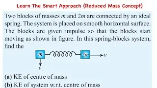 Reduced Mass Concept | Kinetic Energy Split | Spring Block Trick Explained | IIT JEE/NEET Shortcuts 