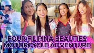 4 Filipina Twins & Morena Girlfriend Beauty CRAZY MOTORCYCLE OFF ROAD ADVENTURE! Living Philippines
