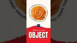 How to write Text around Objects in Adobe Photoshop #shorts