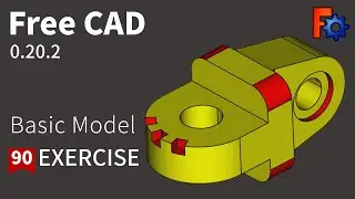 FreeCAD Tutorial for beginners,basic model exercise-90