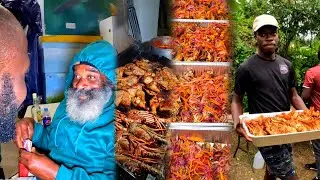 Street Side Cookout ft Drizzy Burke | Goat Head VS Johnny + Seafood Cookout at Subscriber Home