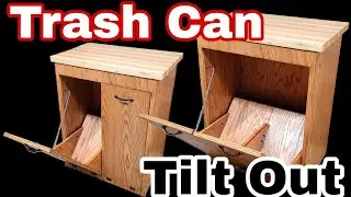 DIY Trash Can Cabinet Tilt Out