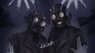 swiss ghoul, dewdrop ghoul and papa | ghost band fanart speed drawing