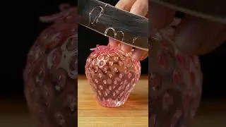 Strawberry Crystal Cutting &ndash; So Satisfying to Watch! 🍓✨