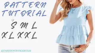 FILL BLOUSE  PATTERN TUTORIAL/ BEGINNERS FRIENDLY/ SIZE:S/M/L/XL/XXL #pattern #sewing #tutorial