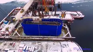 Аэросъемка Дубна с квадрокоптера. Мост.