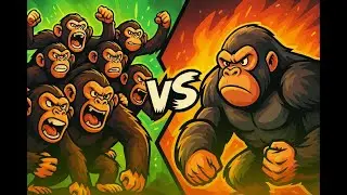 Chimp Army vs Gorilla showdown!
