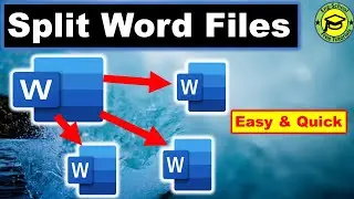 How to Split a Word Document into Multiple Documents | Split Word Document | Split Word File  |#Word