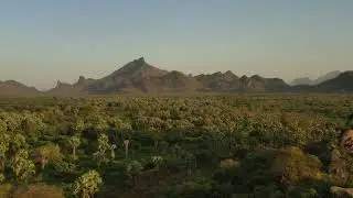 Aerial view of a mountainious landscape, Boya Mountains, Imatong, South Sudan