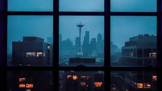 Foggy City Rain Sounds Window View Relaxing Rainstorm Meditation Focus Study White Noise Ambience