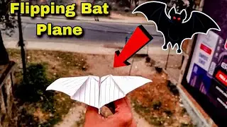 how to make paper bat (flapping), notebook paper flying bat, like butterfly, paper art and craft