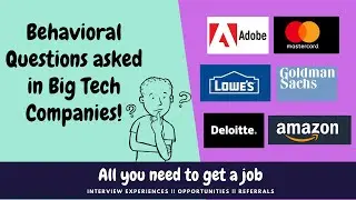 Behavioral Questions || Interviews || Big Tech Companies || Placement Preparation || Amazon