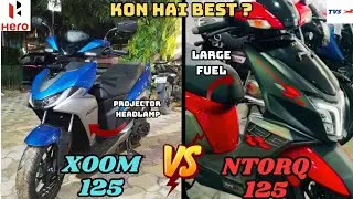 HERO XOOM 125 VS TVS NTORQ 125 DETAIL COMPARISON REVIEW | PRICE, FEATURES, POWER | MOTOBOTS INFO 🔥