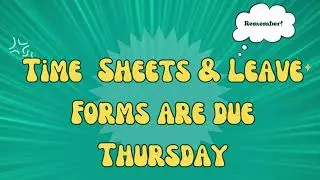 Time Sheets & Leave Forms
