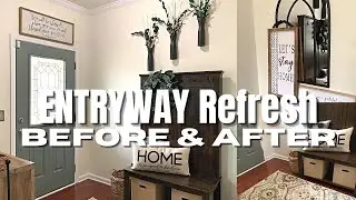 ENTRYWAY DECORATING IDEAS REFRESH - SPRING CLEANING, BEFORE AND AFTER - Makeover