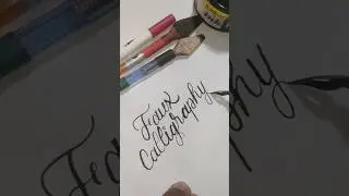 Faux English Calligraphy Tutorial #fauxcalligraphy #fauxfont #calligraphyart #calligraphyart #art